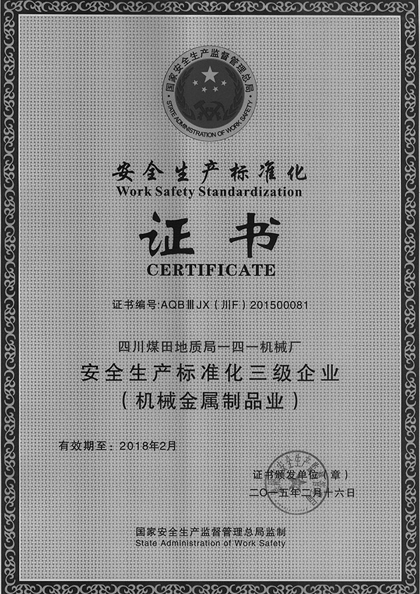 Level 3 Safety Certificate